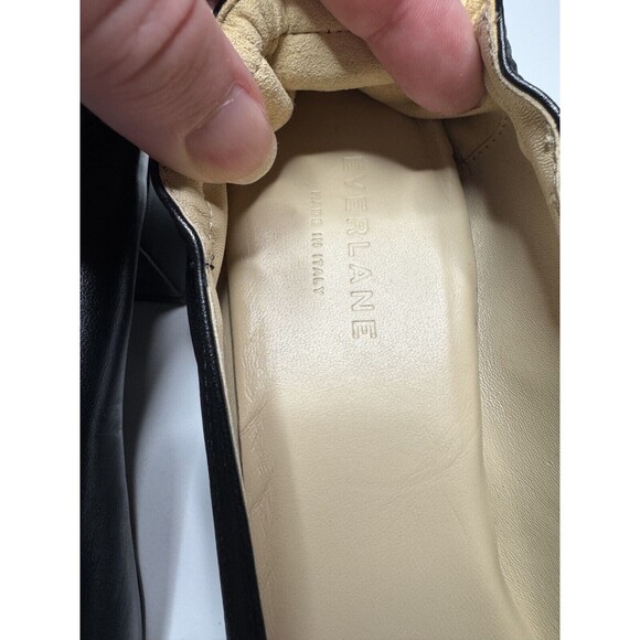 Everlane Size 10 The Day Heel Black Leather Block Round Toe Slip On NWOT - Picture 10 of 13